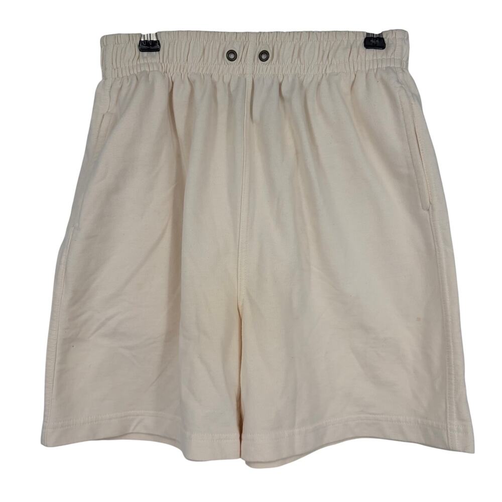 French Laundry Vintage Women's Cream Cotton Blend High Waisted Shorts Size Small